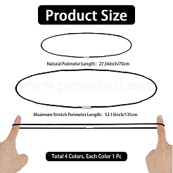 4шт 4-х цветные полипропиленовые резинки для мусорных баков&nbsp;AJEW-DJ0005-69