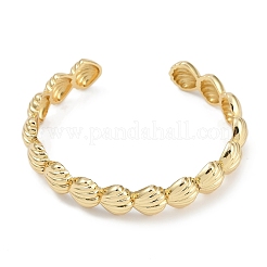 Браслеты-манжеты из латуни в форме ракушки с покрытием для женщин&nbsp;LS-BJEW-P341-05G