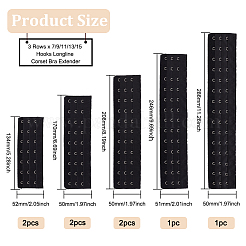 8 шт. 5 стиля полиэстер женский 3 ряда x 7/9/11/13/15 крючка удлиненный корсет бюстгальтер удлинитель&nbsp;FIND-BC0004-21A