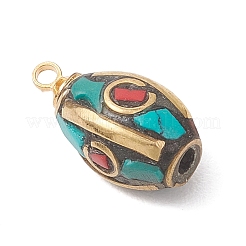 Подвески из искусственного коралла и бирюзы&nbsp;PALLOY-JF05134