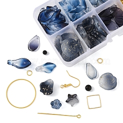 Наборы для изготовления сережек из стеклянных подвесок своими руками&nbsp;DIY-FS0009-01