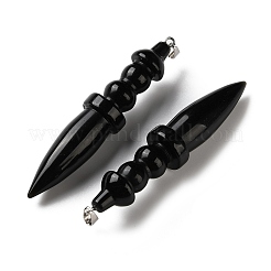 Природные обсидиана большие кулоны&nbsp;G-H338-03P-08