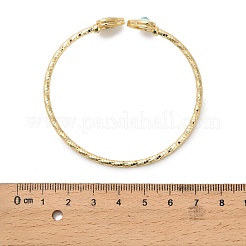 Браслеты-манжеты из латуни с микропаве из прозрачных кубических цирконий для женщин&nbsp;LS-BJEW-B145-08G-01