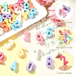 45 шт. 9-цветные непрозрачные акриловые бусины с УФ-покрытием&nbsp;PACR-YW0001-58