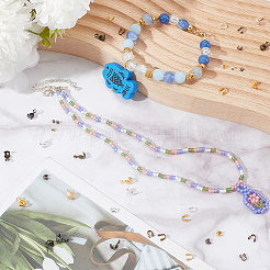 1400 шт. 16 стиля железных наконечников бусин с латунными обжимными бусинами с латунной защитой и протекторами для проволоки с латунными обжимными бусинами FIND-SC0010-79