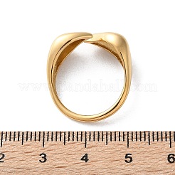 Ионное покрытие (ip) 304 нержавеющая сталь лист открытые манжеты кольца для женщин&nbsp;RJEW-G319-02G