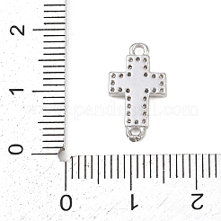 Подвески-соединители с микропаве из прозрачного кубического циркония из латуни&nbsp;KK-P339-04P