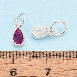 925 подвеска в форме капли из стерлингового серебра с инкрустацией кубическим цирконием.&nbsp;STER-T009-21S