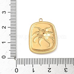 Подвески из нержавеющей стали 304 из эпоксидной смолы с натуральными ракушками и пайетками внутри&nbsp;STAS-L026-17G-O03