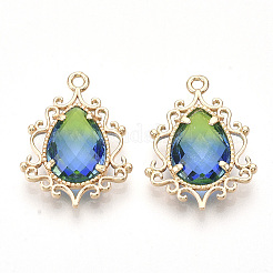 Золотые тона латунные подвески&nbsp;X-GLAA-R212-03C