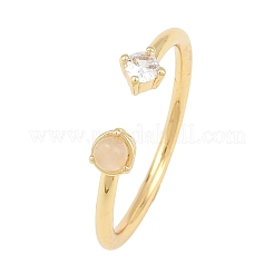 Открытые кольца-манжеты из нержавеющей стали 304 с микропаве из кубического циркония&nbsp;LS-RJEW-P175-04G