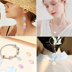 40шт. подвески из прозрачного акрила с градиентным цветом&nbsp;TACR-YW0002-49