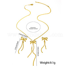 Комплекты из ожерелий и серег-гвоздиков из нержавеющей стали 304 для женщин&nbsp;FS-WG7ECA2-01