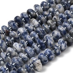 Натуральное синее пятно нитки из бисера яшмы&nbsp;G-L649-C01-01