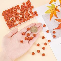 100 шт. бусины из полимерной глины со стразами&nbsp;RB-PH0001-64