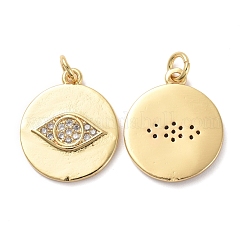 Латунные микропаве прозрачные подвески с фианитом&nbsp;KK-I658-09G