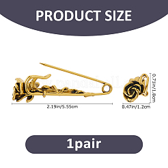 1 пара булавок для килта из цинкового сплава&nbsp;JEWB-FH0002-44AS