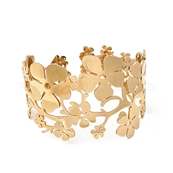 Браслеты-манжеты из нержавеющей стали 304 для женщин&nbsp;BJEW-B166-01G