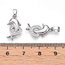 Латунные микро проложить кубического циркония подвески&nbsp;KK-N257-11P