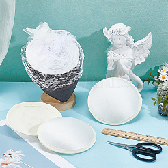 Атласная ткань с полиэстером плоская круглая шляпа-фасинатор основа для шляпного дела&nbsp;FIND-WH0173-320A