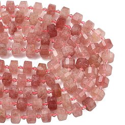 Природного кварца клубники нитей бисера&nbsp;G-G453-G12-7x12mm