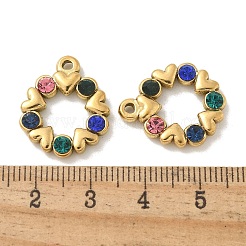 Подвески из нержавеющей стали 304 со стразами&nbsp;STAS-I322-57G