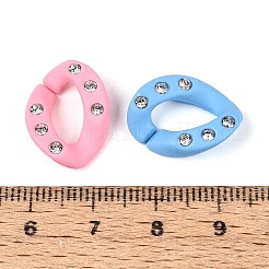 Непрозрачные спрей-непрозрачные акриловые хрустальные соединительные кольца со стразами&nbsp;OACR-T031-01M-B