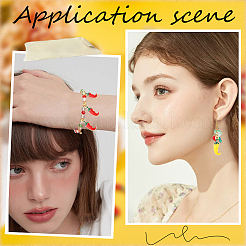 80шт 2 цвета сплава эмалевые подвески&nbsp;FIND-SC0016-98