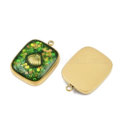 Подвески из нержавеющей стали 304 с эмалью&nbsp;STAS-P415-04G-01