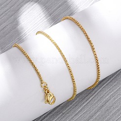 Ожерелья из латунной цепочки-коробки толщиной 1.5 мм&nbsp;NJEW-C094-04G