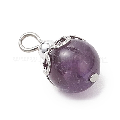 6 шт. 6 вида круглых подвесок из натурального черного оникса&nbsp;PALLOY-JF04229