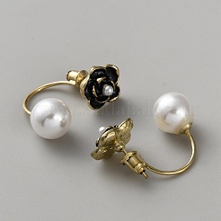 Серьги-гвоздики из сплава в форме цветка&nbsp;EJEW-WH0816-010G-A