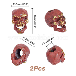 Хэллоуин латунные европейские бусы&nbsp;KK-FH0006-56A