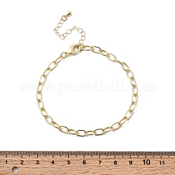 Латунный цепной браслет для женщин&nbsp;BJEW-A065-01G