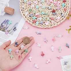 70 шт. 7-х цветные акриловые подвески с имитацией драгоценных камней&nbsp;PALLOY-HY00119