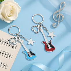 4шт 4 цвета железо с брелоком из сплава&nbsp;KEYC-HY0001-34