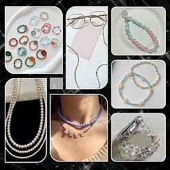 0.8мм кристалл полиэфирных нитей прозрачный браслет из бисера из бисера&nbsp;EW-PH0001-0.8mm-02