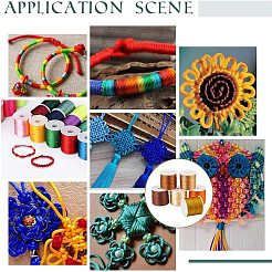 6 рулон нейлонового атласного шнура 6 цветов&nbsp;NWIR-AR0001-10