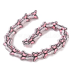 Прозрачные стеклянные эмалевые бусины&nbsp;LAMP-C023-03B