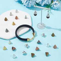 70 шт. двухцветные колпачки для бусин в тибетском стиле&nbsp;TIBE-PH0002-32