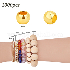 Стойка 1000шт гальванизированные латунные бусины&nbsp;KK-PH0005-34A-G