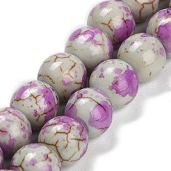 Синтетических нитей бирюзовые бусы&nbsp;TURQ-F019-03D