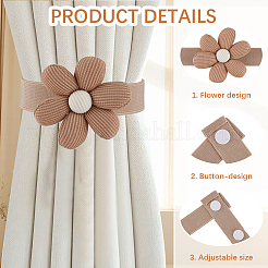 Подхваты для штор из волоконных цветов&nbsp;AJEW-WH20022-50B-02