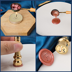 1 шт. золотистые латунные восковые печати с ручками в форме бамбуковых палочек&nbsp;STAM-CP0001-05F