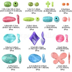 65 шт. 13 стильных непрозрачных акриловых бусины с кракелюром&nbsp;OACR-YW0001-64B