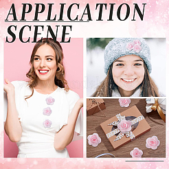 30 шт. 3 стиля 3D цветок розы полиэстер компьютеризированная вышивка орнамент аксессуары&nbsp;FIND-GF0006-03B