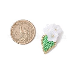 Подвески-цветы из стеклянных бусинок ручной работы&nbsp;PALLOY-MZ00794-04