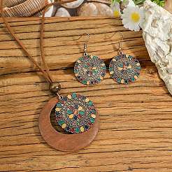 Комплекты из ожерелий и серег в этническом стиле из сплава&nbsp;WG3F4B9-03