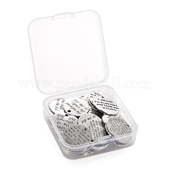 36шт 6 стиля тибетского стиля резные слова подвески из сплава&nbsp;FIND-LS0001-38AS