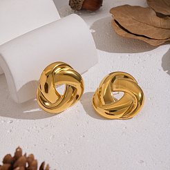 Серьги-гвоздики с закрученными треугольниками из нержавеющей стали 304&nbsp;VR5130